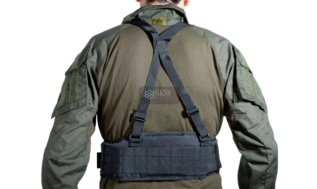 Cinturón Molle Con Tirantes Negro