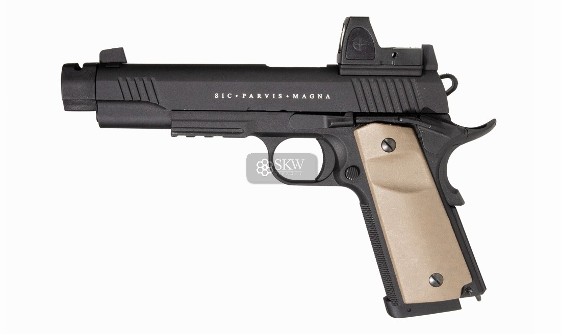 Pistola Co2 Blow Back Rudis Magna Custom Xii Black Secutor Arms