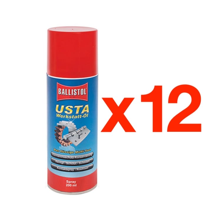 Aceite Usta Spray 200 Ml De Ballistol En Caja De 12 Uds.