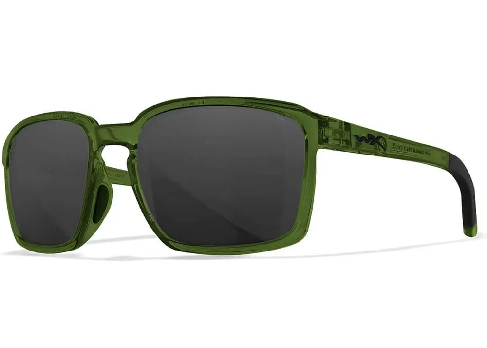 Gafas Wiley X Alfa - Lentes Gris - Montura Cristal Verde