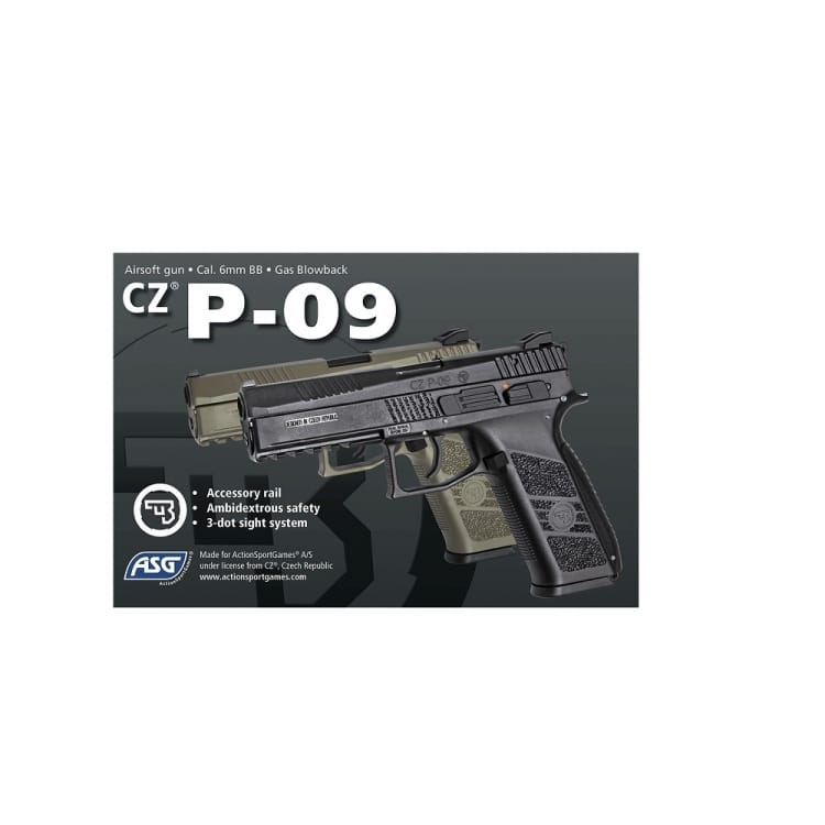 Cz P-09 Black Pistol - 6 Mm Gbb