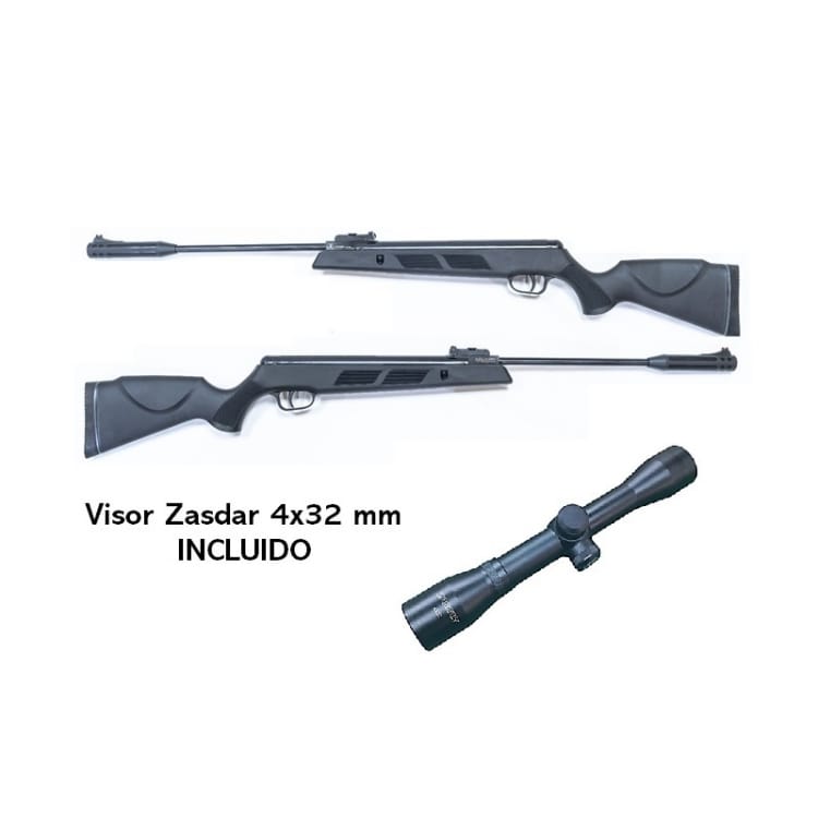 Carabina Aire Comprimido Snowpeak/Zasdar Sr1000s Gas Pistón 4,5 Mm Con Visor 4x32