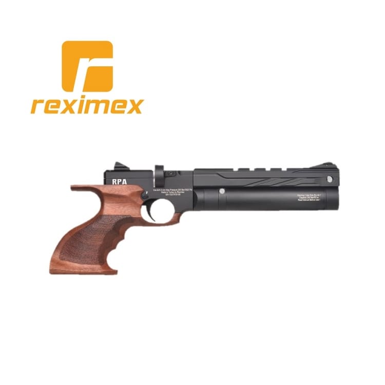 Pistola Pcp Reximex Rpa Calibre 5,50 Mm. Madera Y Color Negro. 12 Julios. Sin Culata.