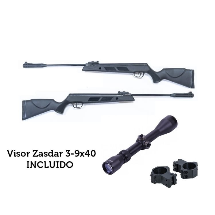 Carabina Aire Comprimido Snowpeak/Zasdar Sr1000s Gas Pistón 4,5 Mm Con Visor 3-9x40