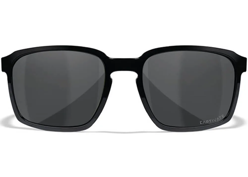Gafas Wiley X Alfa Captivated Polarizadas Gris Montura Negro Brillo