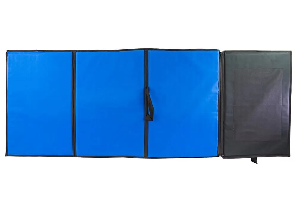 Colchoneta Boca Abajo Con 4 Segmentos Azul