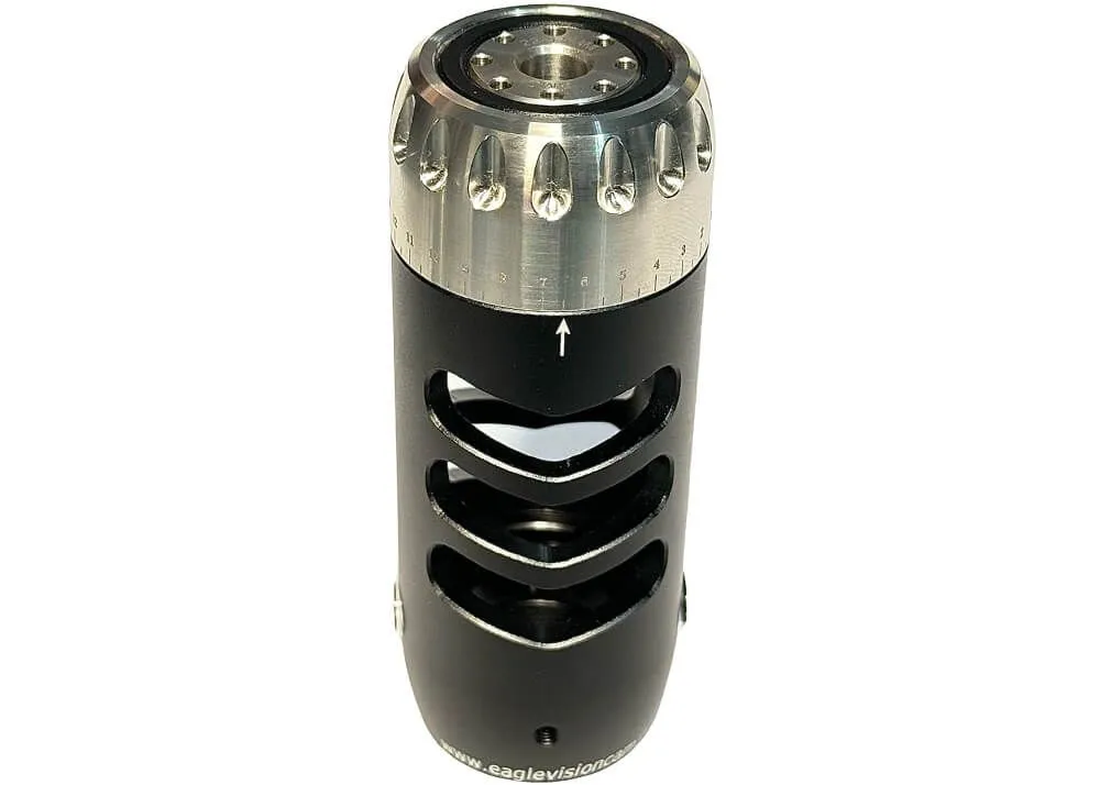 Afinador De Cañón Eagle Vision Con Freno De Boca Y Extractor De Aire 1/2 Unf - Negro