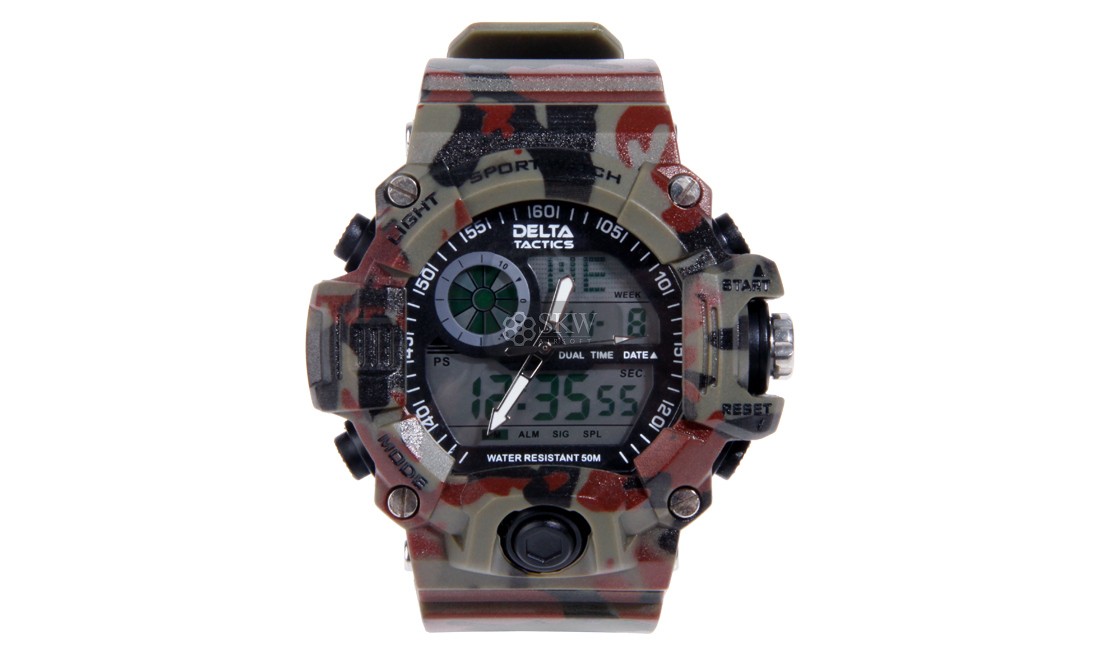 Reloj Táctico Analógico Y Digital Camuflaje Delta Tactics