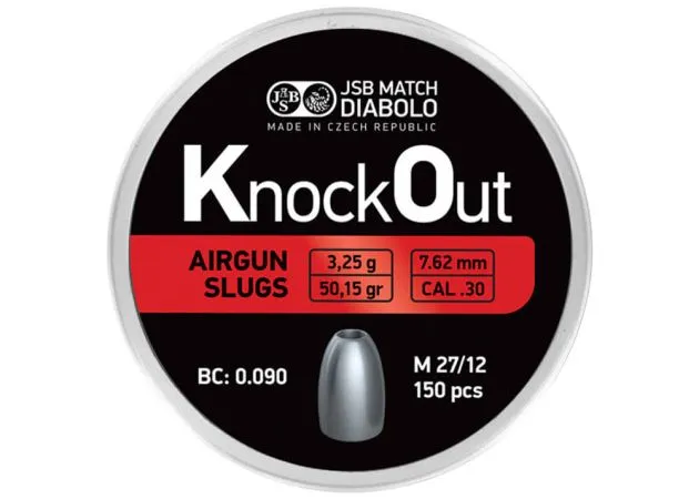 Airgun Slugs Jsb Knock Out 7.62 Mm Hp 50.15 Grain (.30)