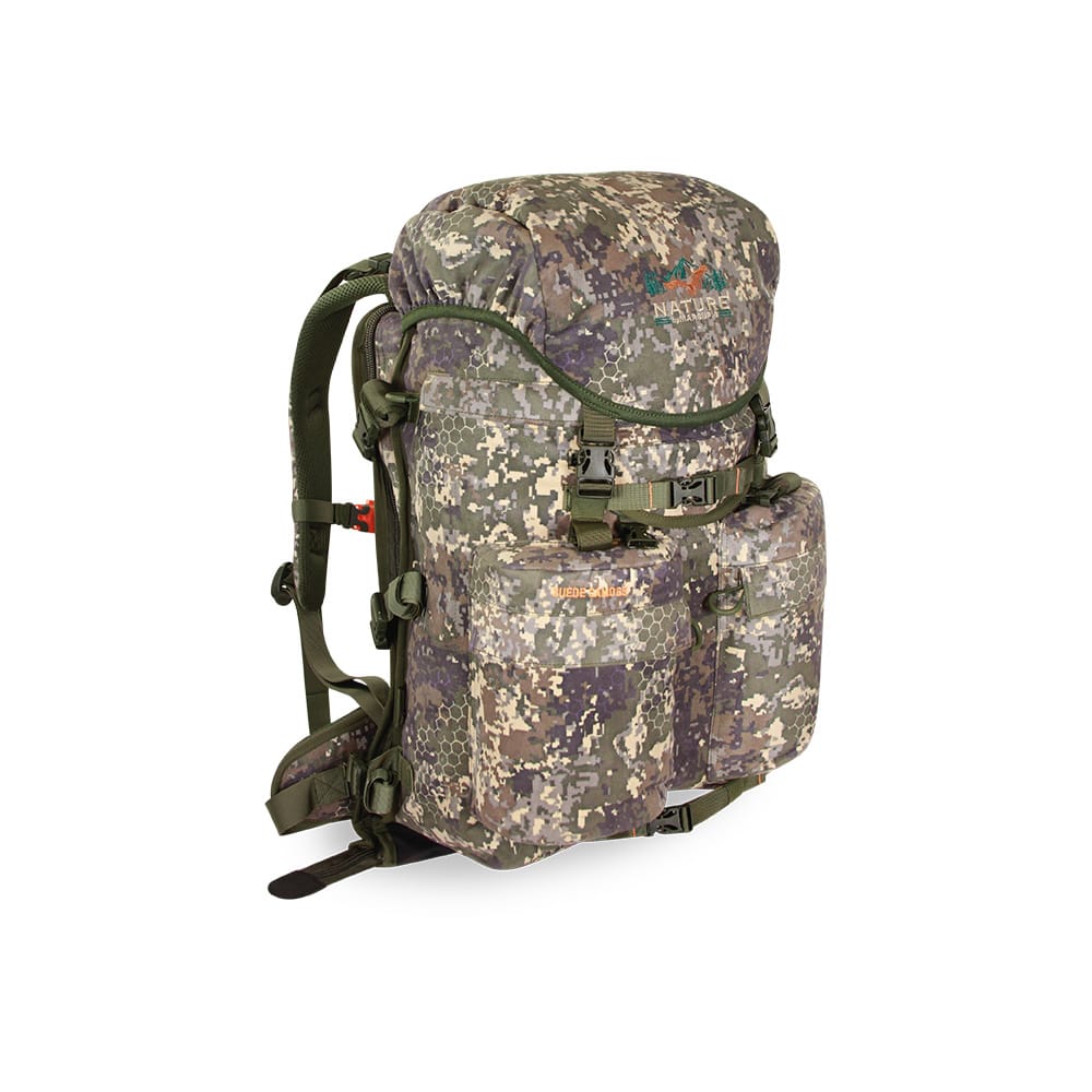 Mochila Caza Con Bolsillo Para Rifle Suede Camo 65 Litros Pf Pro Nature By Marsupio