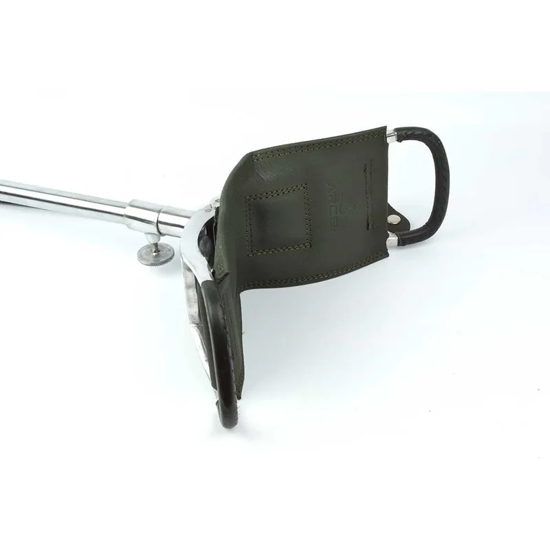 Bastón Asiento De Acero Y Piel