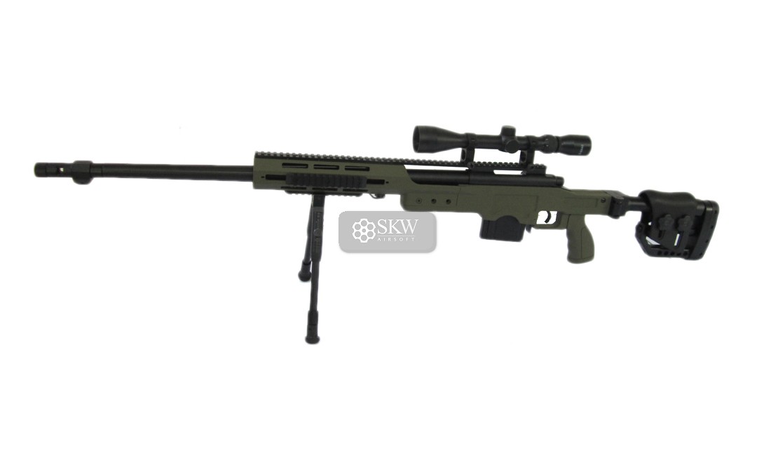 Rifle Cerrojo Well Mb4411d Con Mira Y Bípode Od
