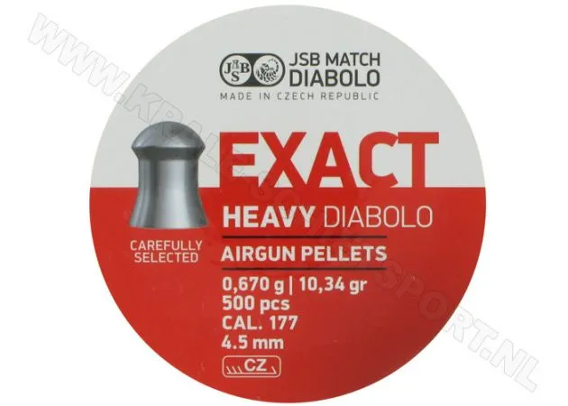 Airgun Pellets Jsb Exact Diabolo Heavy 4.52 Mm 10.34 Grain