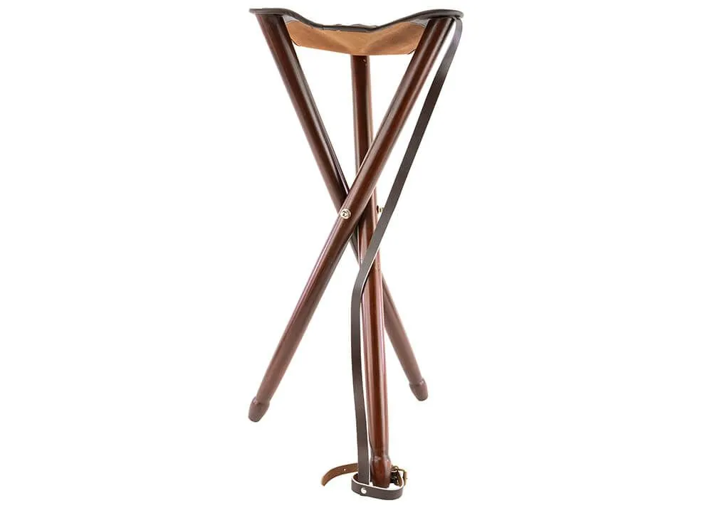 Taburete Caza Madera 3 Patas 70 Cm