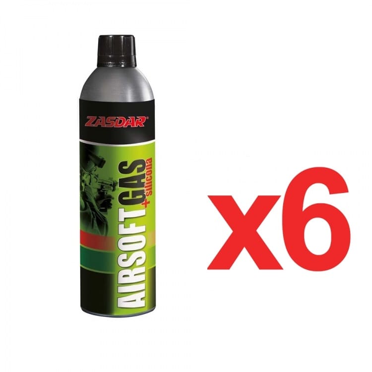 Airsoft Gas Zasdar 750 Ml. En Caja De 6 Uds.
