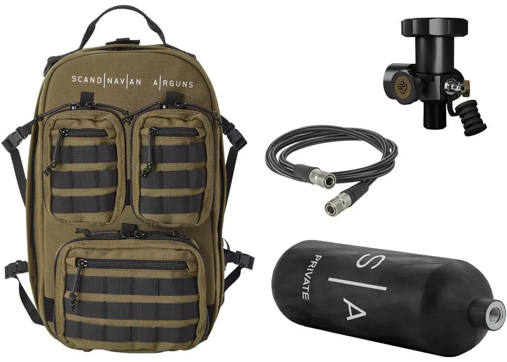 Mochila Con Botella De Fibra De Carbono De 2 Litros Set Scandinavian Arms