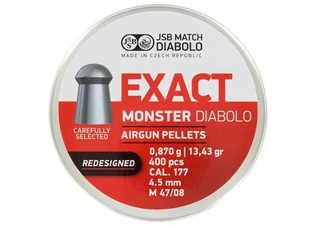 Airgun Pellets Jsb Exact Monster Redesigned 4.52 Mm 13.43 Grain