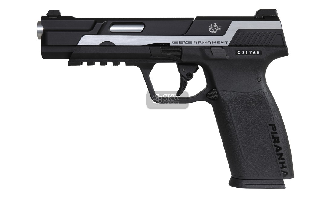 G&G Pistola Gbb Piranha Mk I Silver  (Gas-Gpm-Prn-Sbb-Ecm)