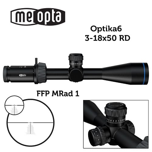 Meopta - Visor Meopro Optika6 - 3-18x50 Ffp - Rd Mrad 1