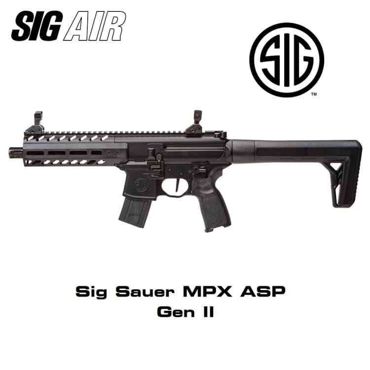 Subfusil Sig Sauer Mpx - Gen2 Asp Black Co2 - 4,5 Balines