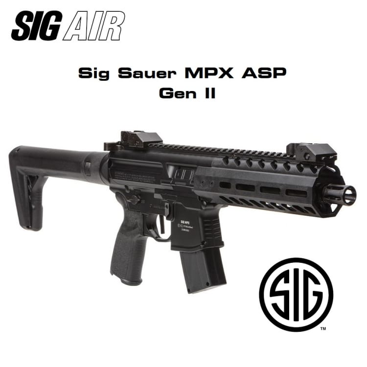 Subfusil Sig Sauer Mpx - Gen2 Asp Black Co2 - 4,5 Balines
