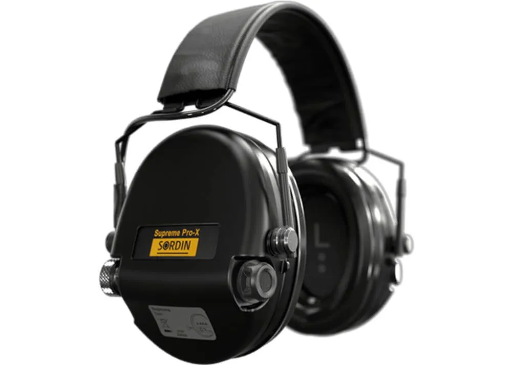 Protector Auditivo Sordin Supreme Pro X Slim Sfa Cuero Negro