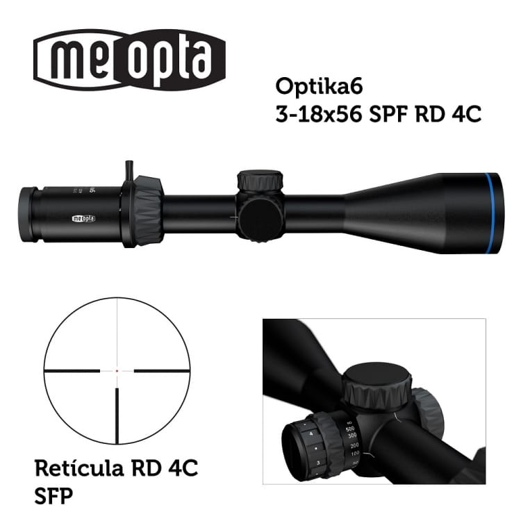 Meopta - Visor Meopro Optika6 - 3-18x56 Sfp - Rd 4c