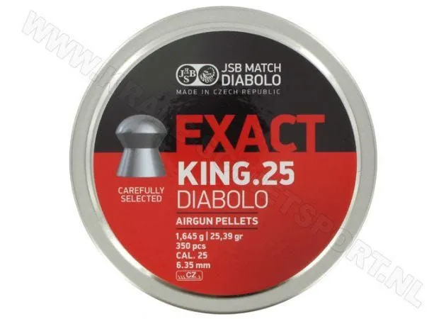Airgun Pellets Jsb Exact King 6.35 Mm 25.39 Grain