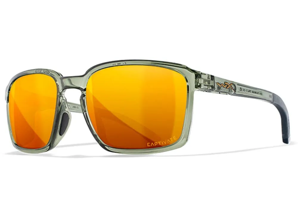 Gafas Wiley X Alfa Captivate Polarizadas Bronce Espejo Brillo Cristal Oliva Claro/Gris Montura