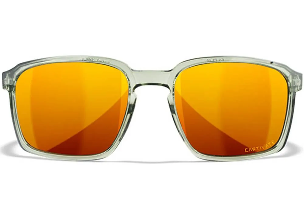 Gafas Wiley X Alfa Captivate Polarizadas Bronce Espejo Brillo Cristal Oliva Claro/Gris Montura
