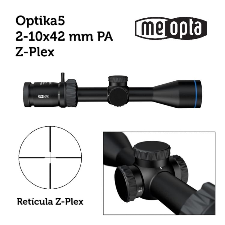 Meopta - Visor Meopro Optika5 - 2-10x42 Pa - Retícula Z-Plex