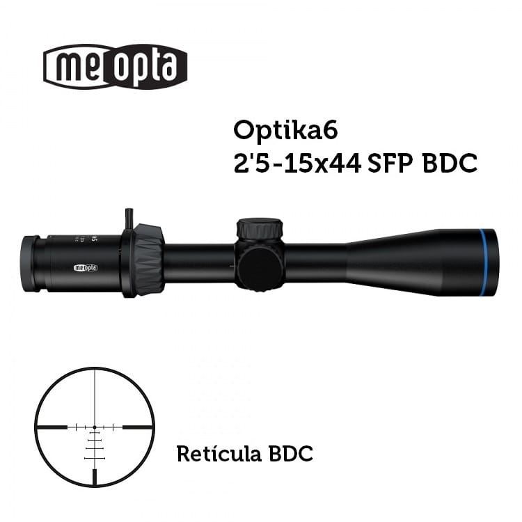 Meopta - Visor Meopro Optika6 - 2,5-15x44 Sfp - Bdc ¡¡Oferta Hasta Fin De Stock!!