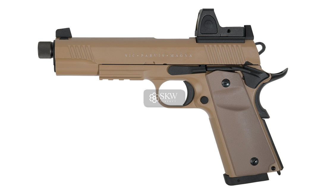 Pistola Co2 Blow Back Rudis Magna Vii Tan Secutor Arms
