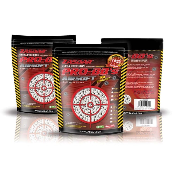 Bbs Pro-Bb's Zasdar 0,23 Bio - Bolsa 1 Kg. 4350 Bolas - 6 Mm