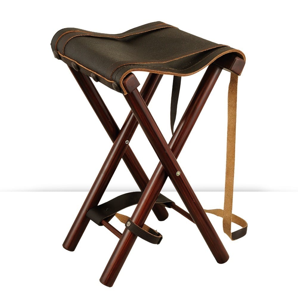 Banqueta Madera Y Piel – 4 Patas